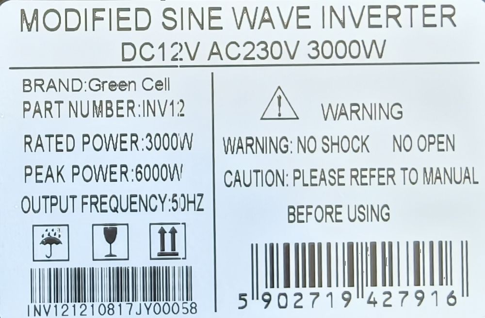 Przetwornica napięcia Green Cell  – 12V/230V