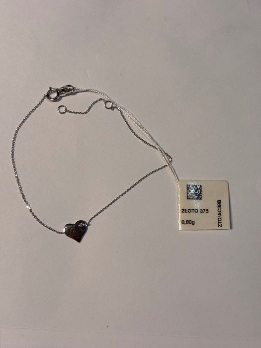 Bransoletka W Kruk białe złoto próba 375