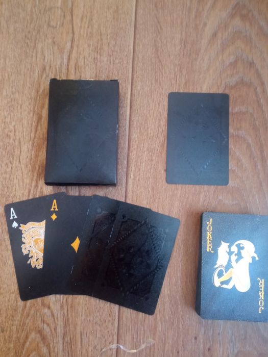 Сувенірні чорні покерні карти 54 штуки