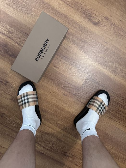 Тапки Burberry тапки барбері шльопанці барбері
