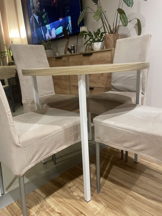 Nowy okrągły stół 80cm jasny dąb