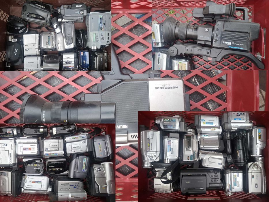 Kamery video vhs, video8,,miniDV, HDD, DVD - 130 sztuk