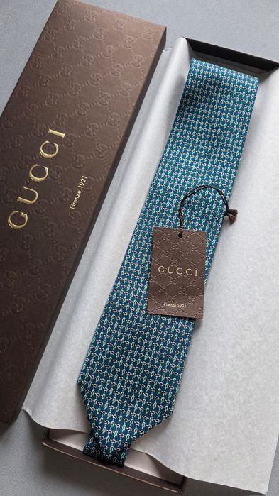 Krawat jedwabny GUCCI +box