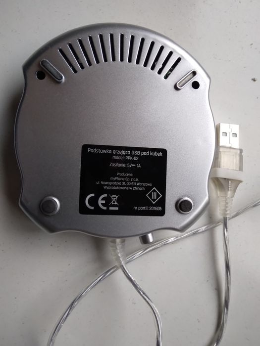 Podstawka grzejna pod kubek usb