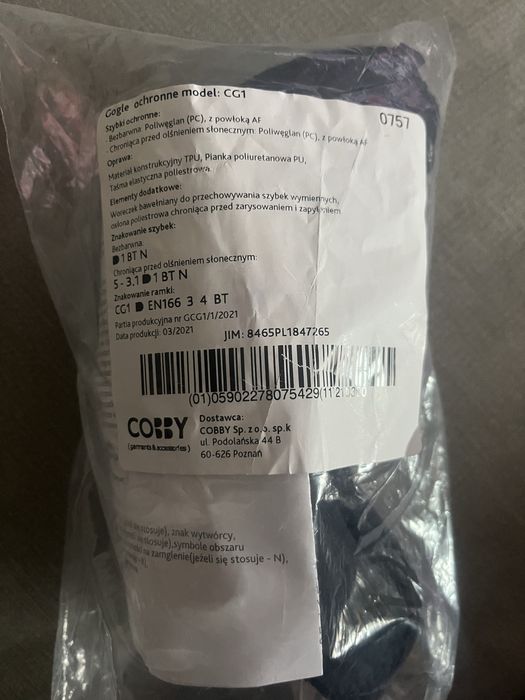 Gogle ochronne CG1