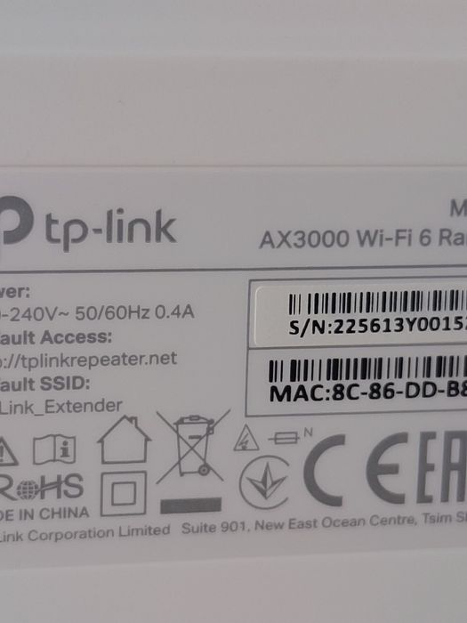 Wi-Fi 6 extender TP-Link RE705X