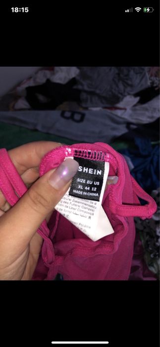 Vestido rosa de festa da shein