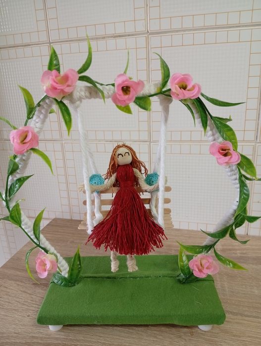 Artigos decorativos em macramé