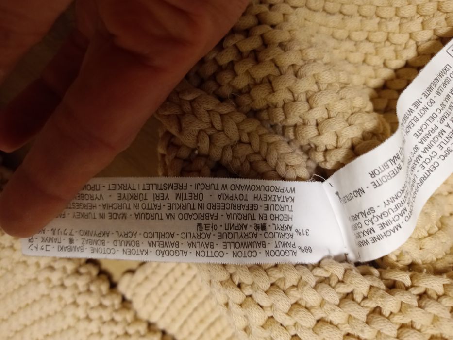 Zara golf sweter 36 nude kultowy Siwiec oversize