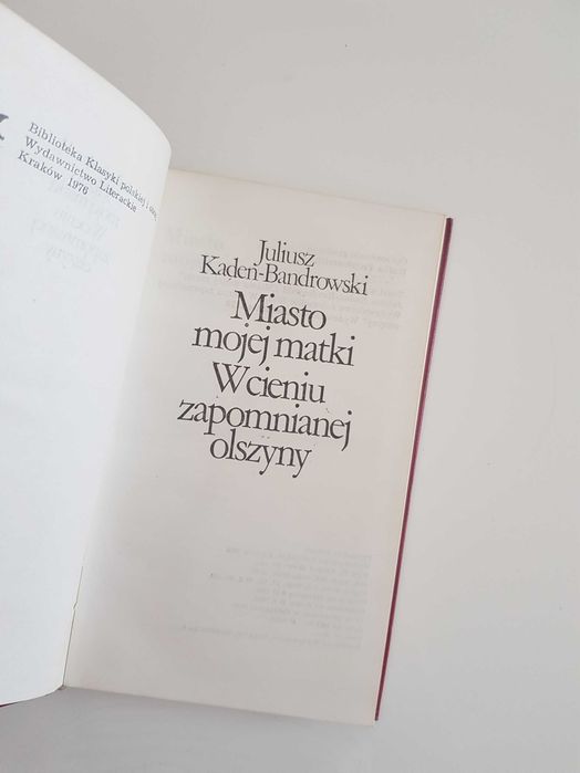 Miasto mojej matki. W cieniu zapomnianej olszyny/ J. Kaden-Bandrowski