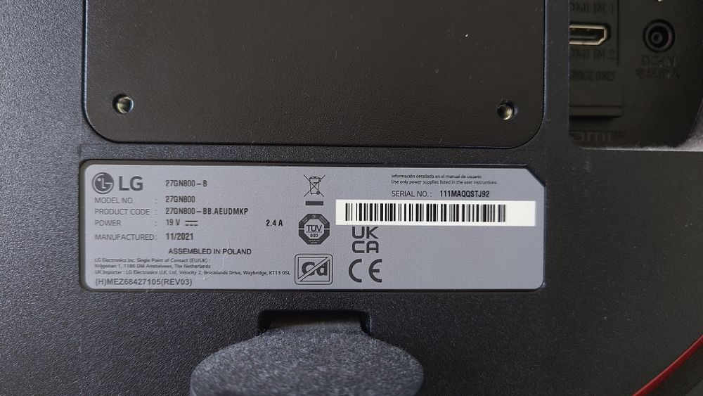 Monitor LG 27" QHD IPS 144hz