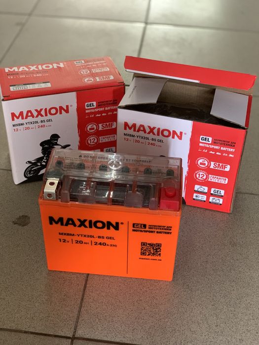 Акумулятор гелевий 12V 20Ah MXBM-YTX20L-BS GEL мото