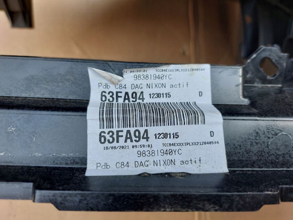citroen c5 aircross konola deska airbag poduszka pasy oryginał 21r