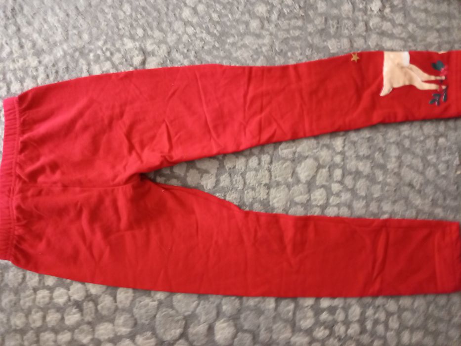 Czerwone getry dziewczęce 134 cm