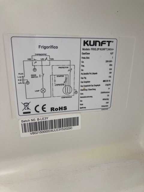 Kunft Refrigerador com Freezer
