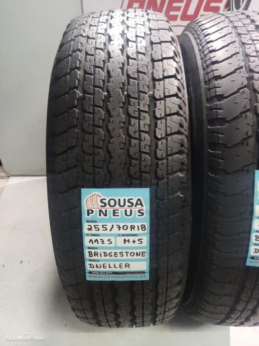2 pneus semi novos 255-70r18 bridgestone - oferta dos portes