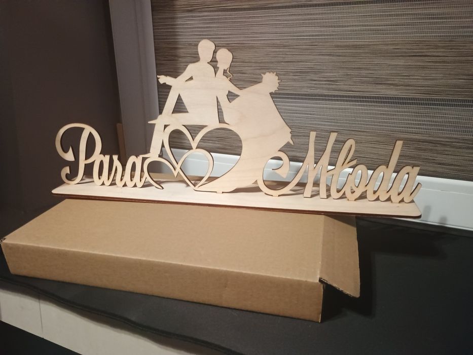 Ozdoba na ślub ,,para młoda"