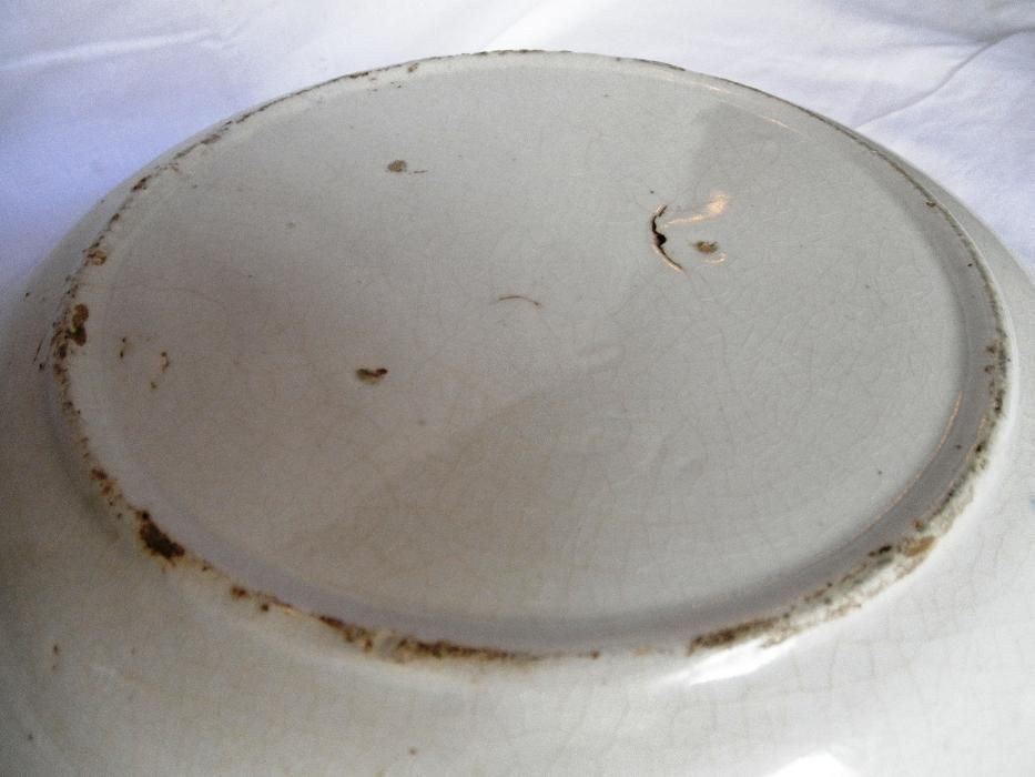 Prato Redondo Português Policromado Séc XIX