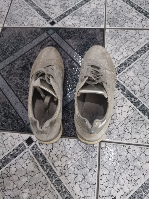 Adidasy szare srebrne świecące brokat