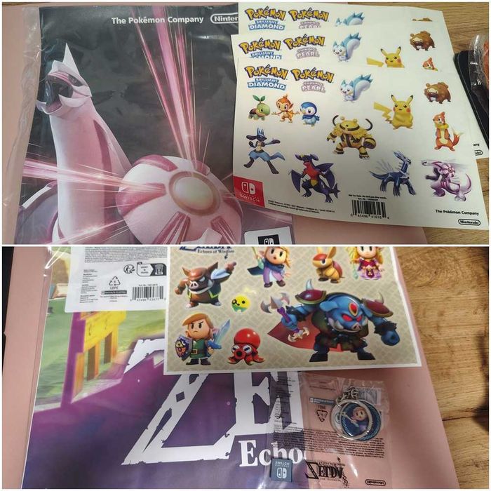 Różne plakaty, dodatki z gier(Pokemon,Zelda,Mario i inne)