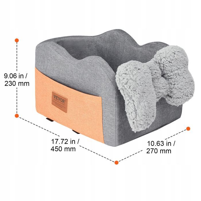 Fotelik samochodowy VEVOR dla psa podwyższający do 3.6KG