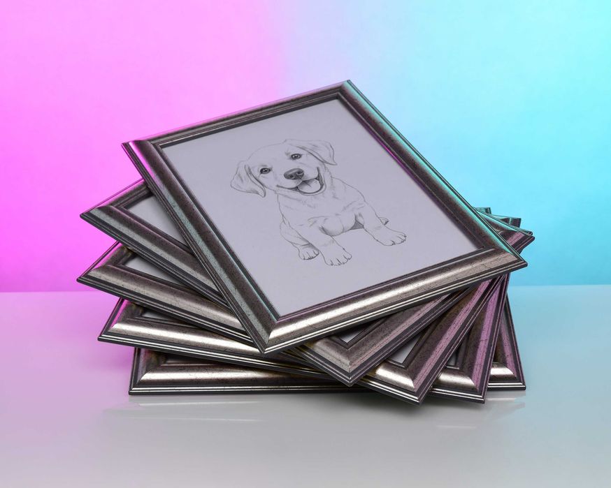 Ramki na zdjęcia ze szklanym frontem 5 sztuk (34,9 x 26,1 cm)