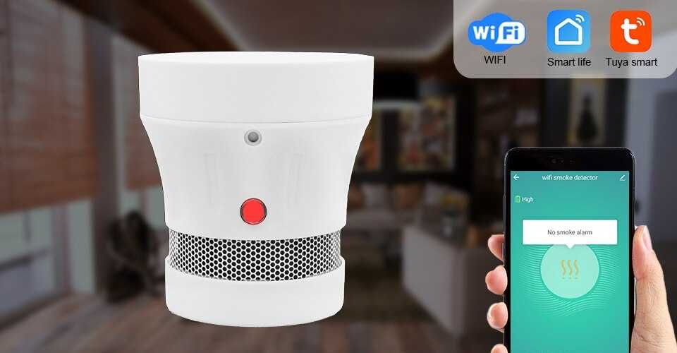 Датчик диму бездротовий, WiFi, сумісний з Tuya / Smart Life App
