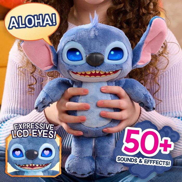 Інтерактивна іграшка Стіч Disney Stitch Just Play, 34 см з LCD очима