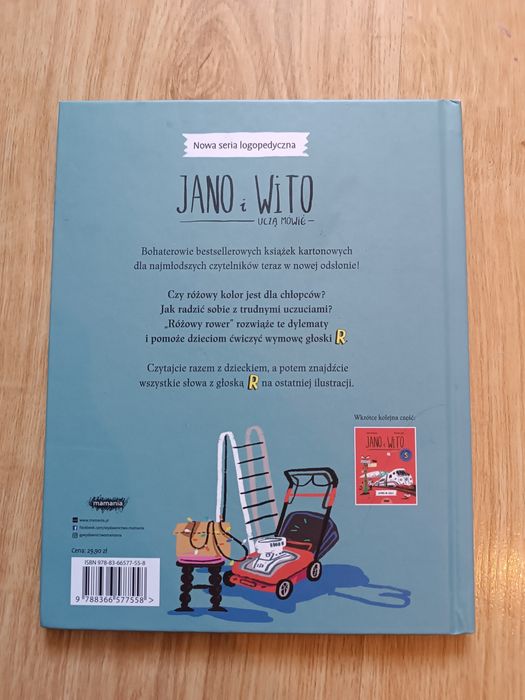 Jano i Wito uczą mówić różowy rower książka