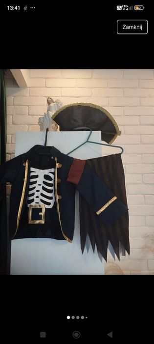 Strój pirata  kapelusz r ,,92/98/104