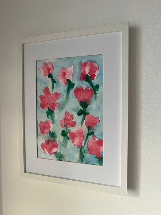 Pintura abstrata em aguarela