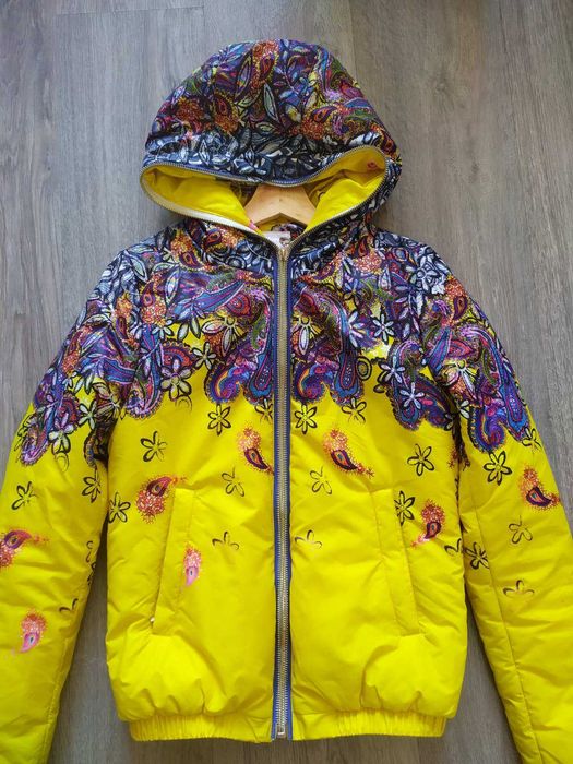 Курточка куртка пуховик жовта яскрав fine baby cat оригинал весенняя о