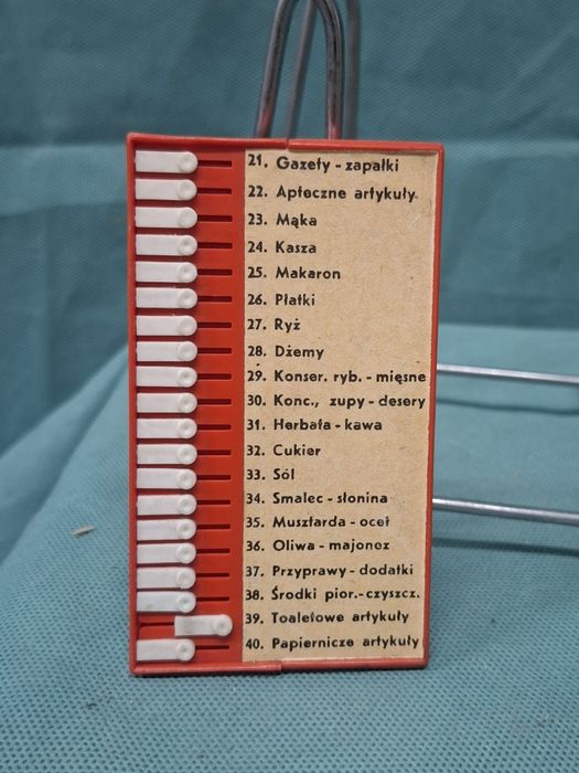 Zakupnik plastikowy notes zakupowy prl