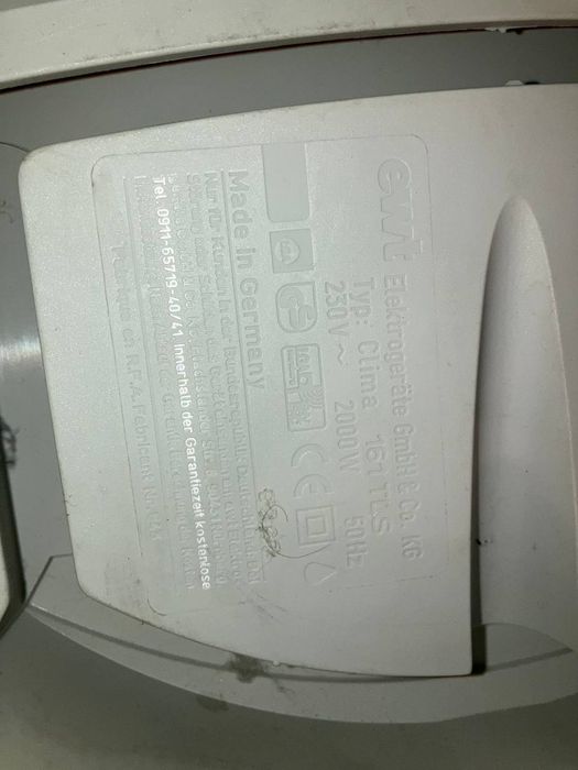 Електричний тепловентилятор EWT 2000W (обігрівач)