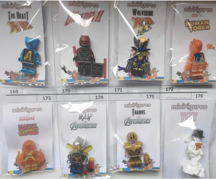 3/5 Mini Figuras Joker SpiderMan Marvel America Avengers Thor Iron Man