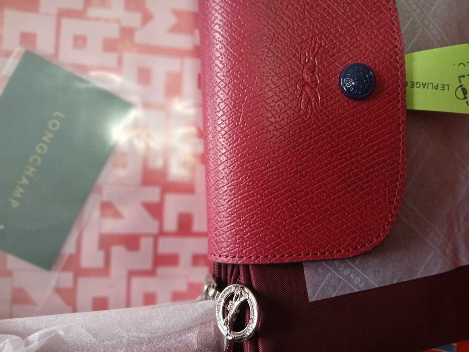 Carteira longchamp vermelha