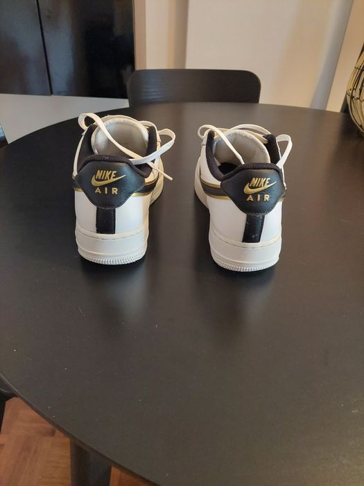 Air force 1 white/back/gold n°42