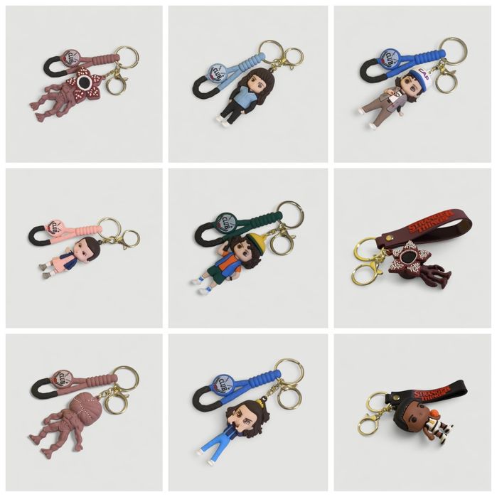 Брелок Дивні Дива Stranger Things Одинадцять, Демогоргон, Едді, Дастін