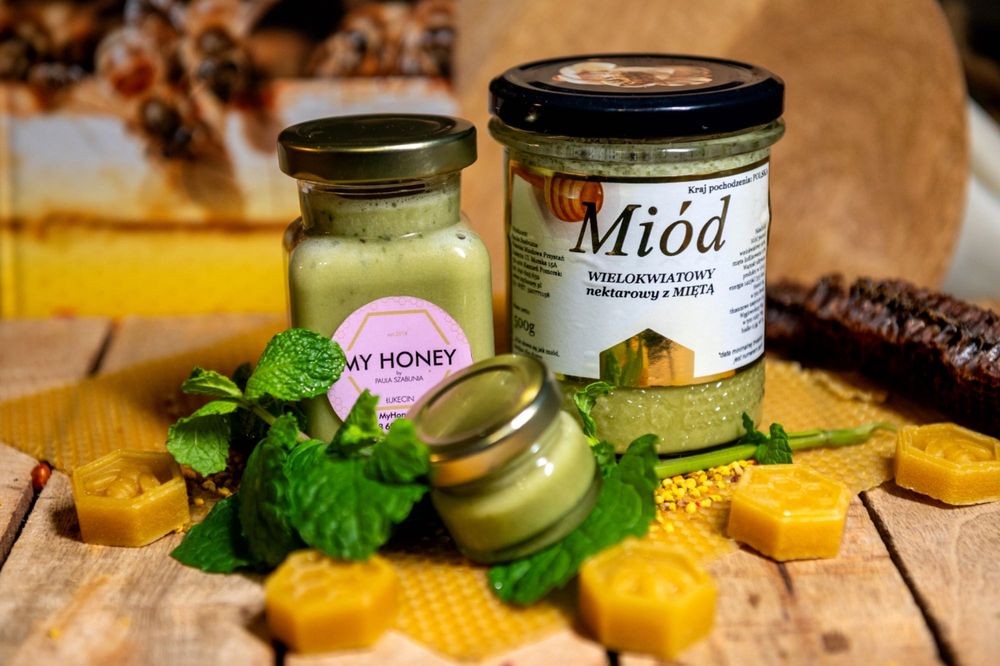 Miód kremowany z Miętą 0,5 kg MyHoney
