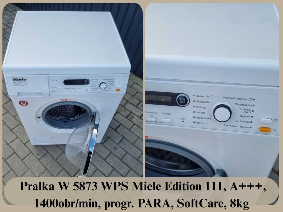 Pralka W 5873 WPS Miele Edition 111, A+ ++, 1400obr/min, progr. PARA