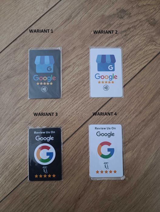 Karta z kodem QR do pozyskiwania opinii Google