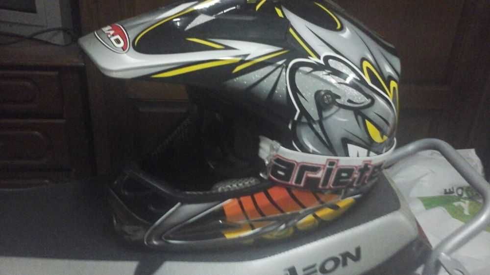 Capacete shad, casaco moto motocross