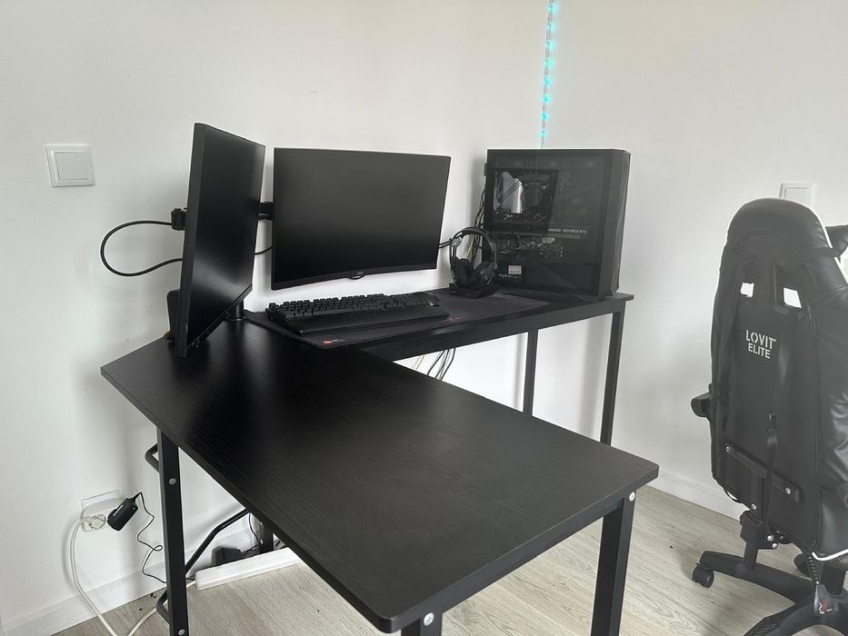 Secretária em L para PC Gamer | Venda Urgente! | Motivo: mudança de país.