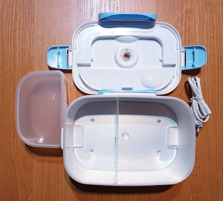 Ланч-бокс с разделителем и подогревом еды от сети 220 Вт.