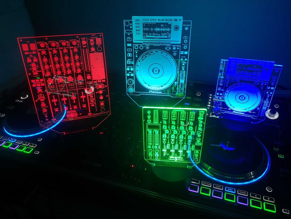 Pioneer CDJ 2000 Lampka LED RGB na pilota prezent + Twoje logo i ksywa