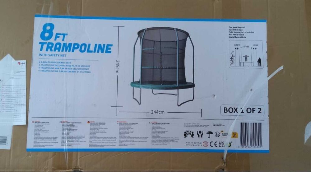 Trampolina dla dzieci trampolina dziecięca zewnętrzna okrągła 244 cm