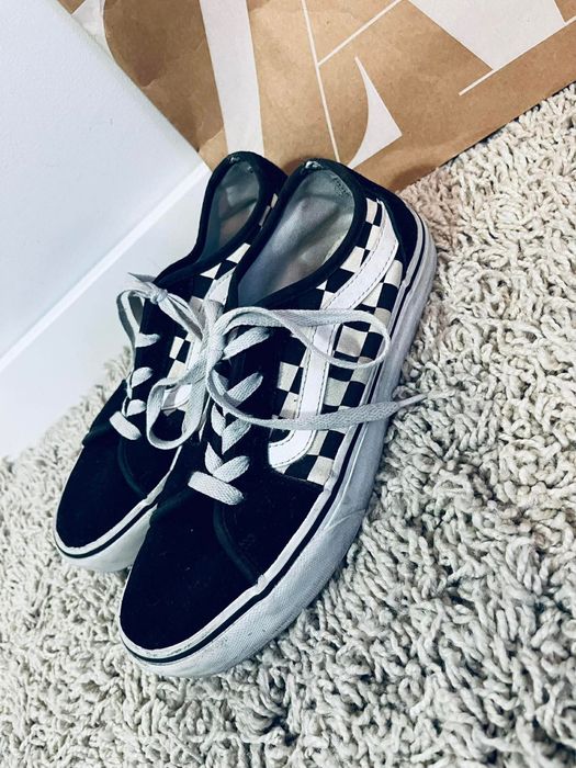 Vans vansy old skool 38 czarno białe w kratkę