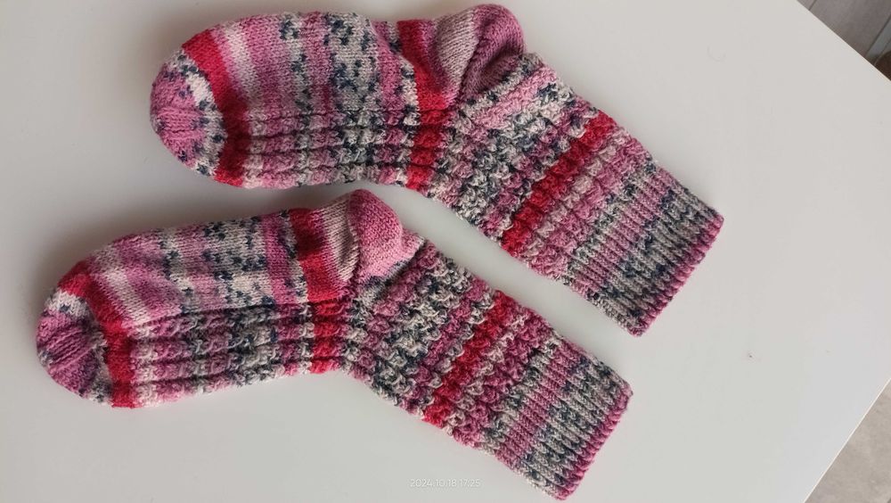 Skarpety skarpetki wełniane norweskie j.nowe handmade 36-37 1złwys
