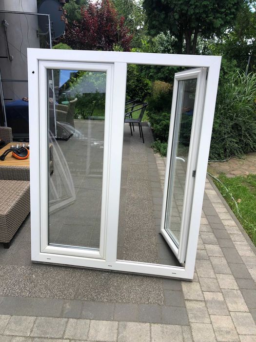 używane okno pcv wys 153 cm/ szer 123 cm