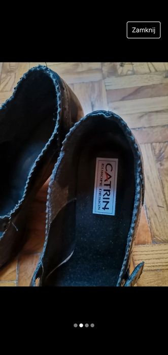 Lakierowane półbuty eleganckie retro vintage Catrin 38